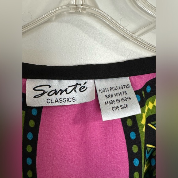 Santé Classics Caftan One Size Polyester Pink Tunic Cover Up - Picture 4 of 4